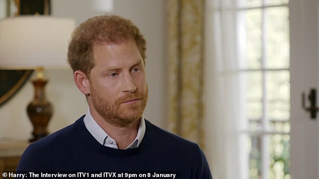 Harry looked emotional throughout the video, part of a 90-minute 9pm Sunday night show on ITV1 to promote his book.