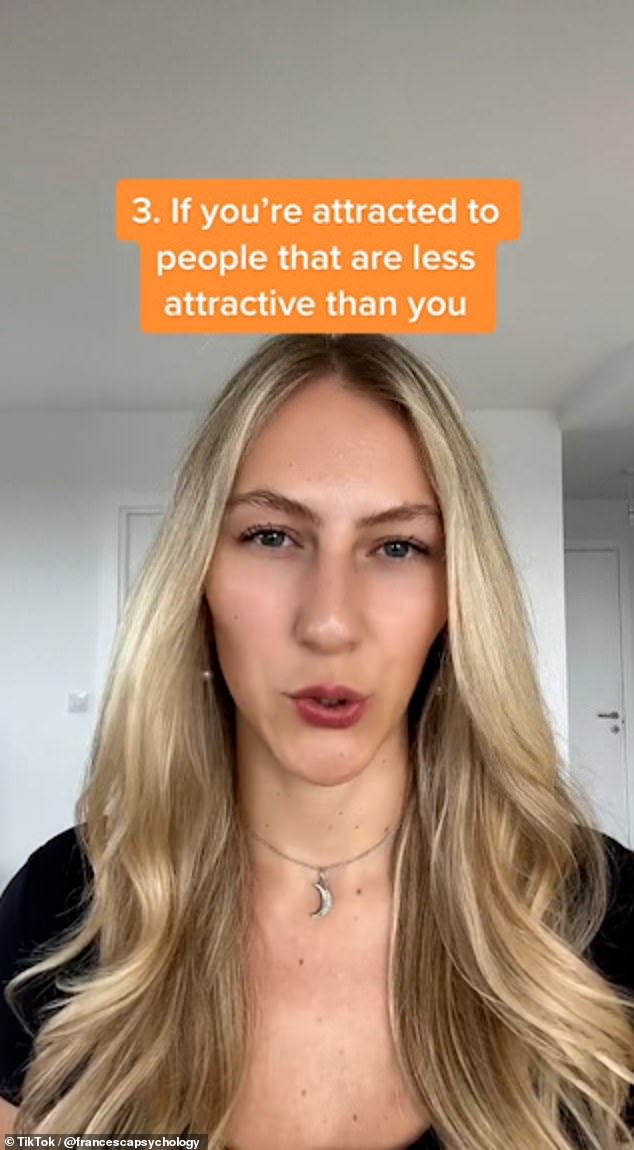 The psychology grad also had advice for people looking for people who are conventionally less 'attractive' than themselves.