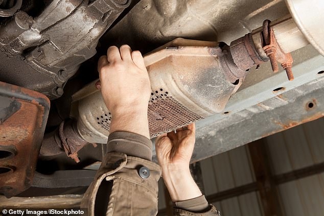 Insurance claims to replace a catalytic converter sawed off the exhaust system by thieves can be up to £3,000