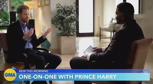 The last quote from the book was read at GMA this morning by host Michael Strahan in a teaser clip for his one-on-one interview with Harry.