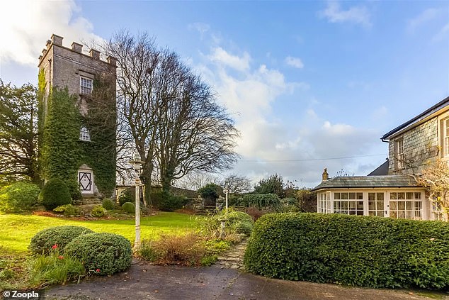 The tower is called Lindeth Tower and stands next to the main building, which is called Tower House