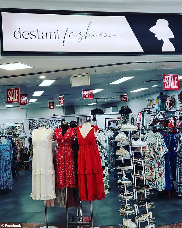 Pictured is Destani Fashion at the Helensvale Shopping Center on the Gold Coast, from where a thief allegedly stole $500 worth of clothing.