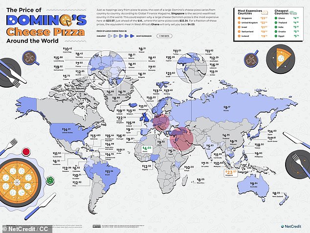 1672932294 773 Maps show cost of Pizza Hut and Dominos cheese pizzas