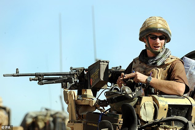 The Duke of Sussex pictured in Helmand Province during his first tour of duty in 2008