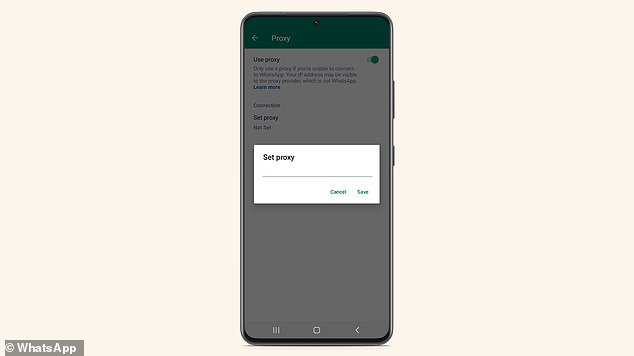 The option to connect to a proxy server - is now available in the settings menu for everyone running the latest version of WhatsApp