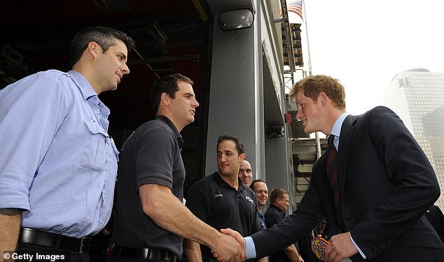 Harry met with members of the FDNY at Ground Zero in 2009