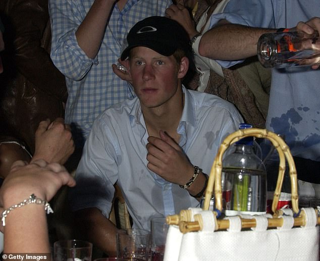 Prince Harry pictured at an after party at the China White club in Windsor in 2004