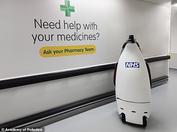 A robot shaped like a penguin is delivering medicines around hospitals as part of a new trial at Milton Keynes University Hospital