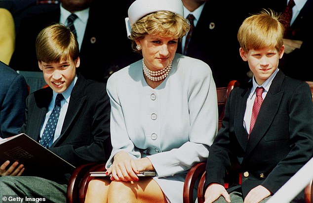 Harry (pictured with Princess Diana and Prince William in 1995) revealed how he met the 