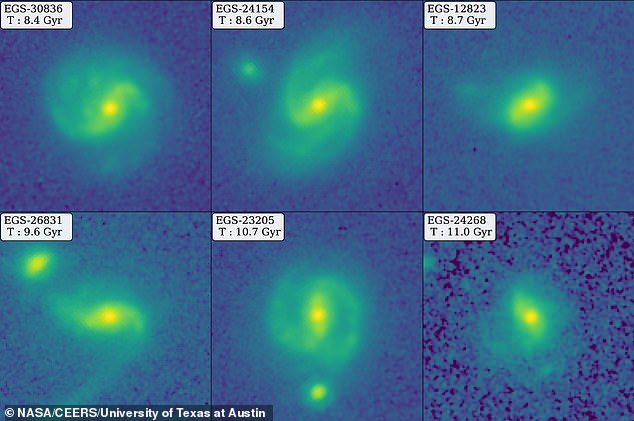 The team identified six bar galaxies ranging from eight billion to 11 billion years old