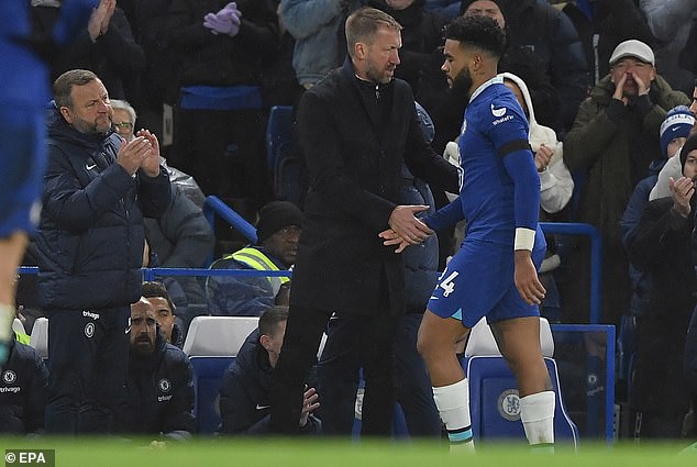 Influential defender Reece James (right) limped off on his return from injury on December 27.