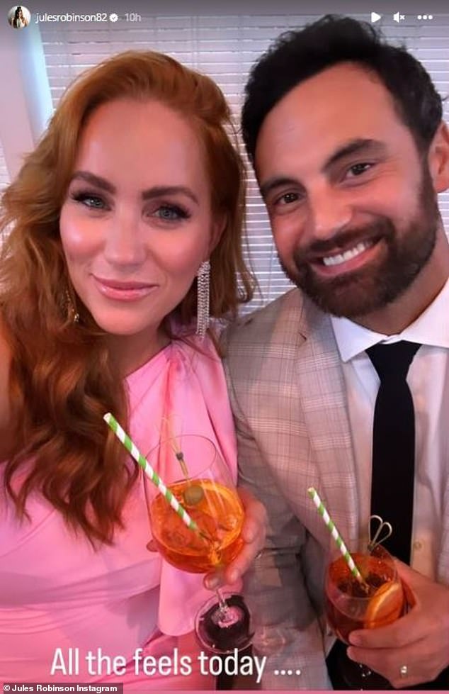 The happy couple drank Aperol Spritz during their childless night