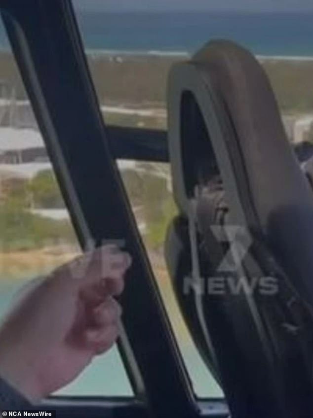 They appear to be targeting the other helicopter.  7 News Credit: Channel 7