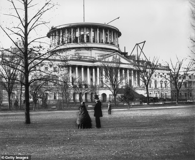 Burning down the House: The Capitol was still under construction in 1859, the last time a vote for president stretched to 10 ballots.  The Senate met for the first time in its new chambers that year.