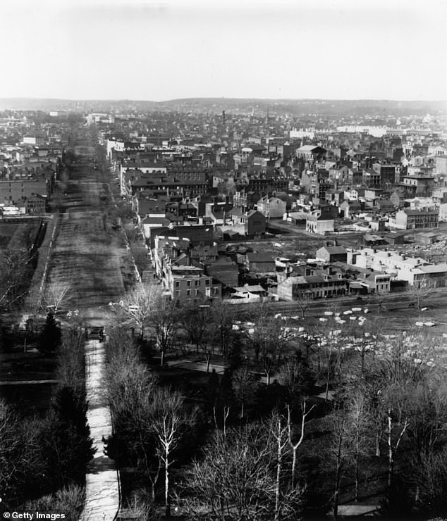 Washington was dotted with one- and two-story buildings the last time a vote for president was this long.  It came during a tumultuous time before the Civil War.