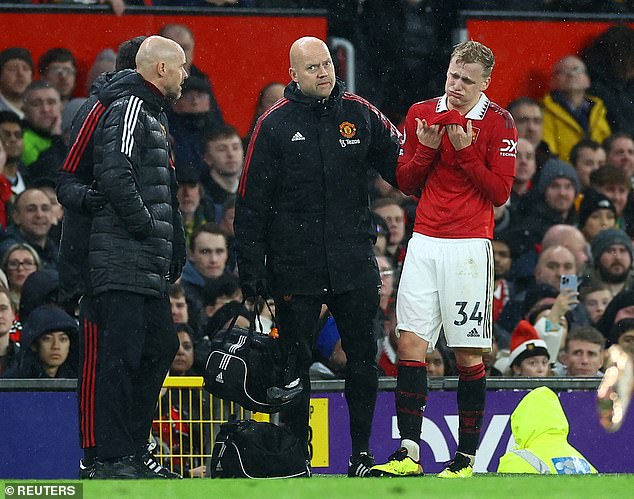 He added that United's medical team is still assessing Donny van de Beek's right knee injury.