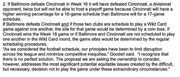 If Baltimore beats Cincinnati this weekend, it will have beaten its divisional opponent twice.