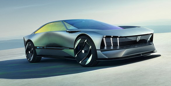 Radical concept: Peugeot's Inception has a range of almost 500 miles and accelerates a supercar from standstill to 100 km/h in less than three seconds