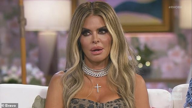 Last Meeting: Rinna is shown during the last meeting show of season 12 in October in which Kathy Hilton accused her of bullying.