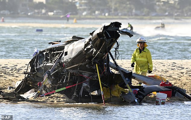 Vanessa and Nicholas were in the Sea World helicopter that tragically collided with another helicopter in the air before crashing into a sandbar on the Gold Coast on Monday.