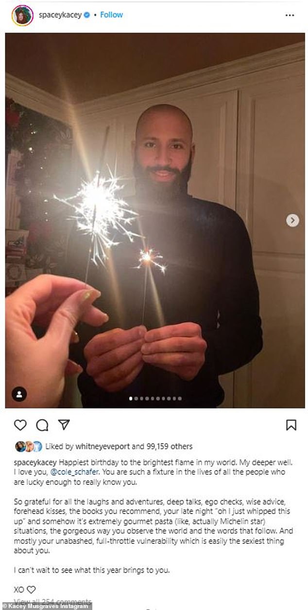 Birthday boy: The Slow Burn hitmaker, 34, shared a series of photos of his other half, as well as a sweet caption that said his 'vulnerability' is the 'sexiest' thing about him