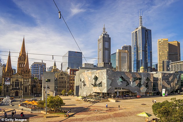 One Melbourne resident said his city was not overcrowded with tourists and had better food, sports, culture, music, nightlife and people (Pictured St Paul's Cathedral Melbourne on the left)