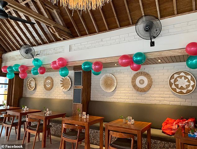 The owners said they were just trying to live their 'Bali Dream' and felt like they were being beaten by their 'fellow bogans' (interior of restaurant pictured)