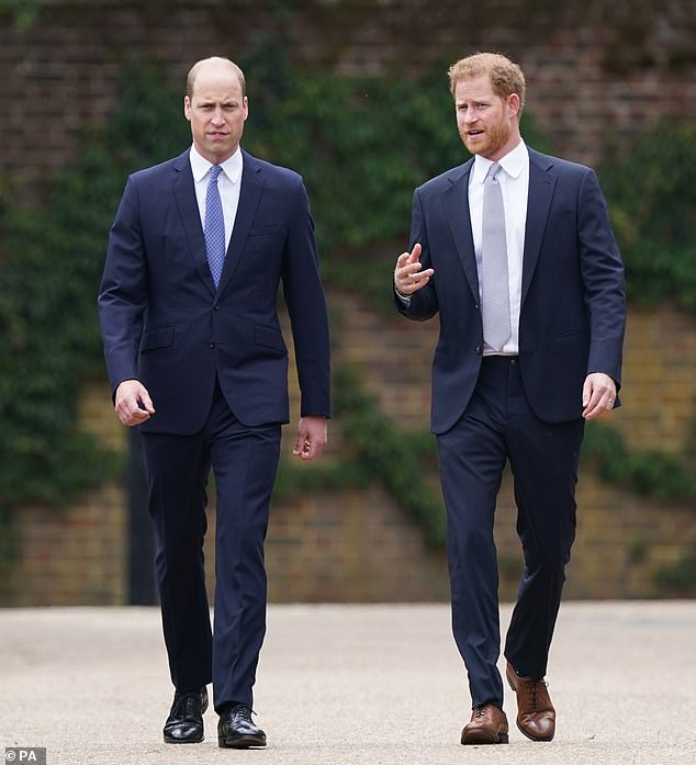 Another leak revealed that Harry (right) partly blamed William (left) and Kate Middleton for his notorious appearance in a Nazi uniform at a 2005 costume party.