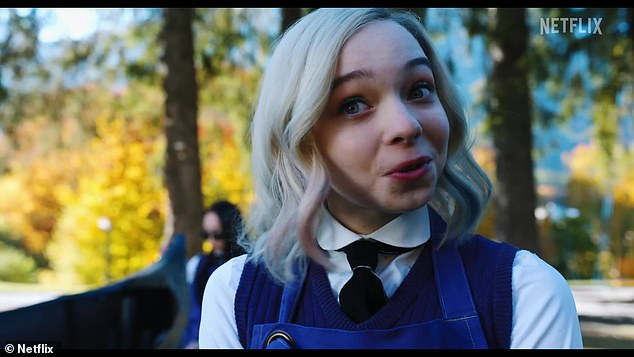 Enid: The 20-year-old actress plays Enid Sinclair on the hit series, the roommate of Jenna Ortega's lead character on Nevermore Academy, who is also a werewolf.