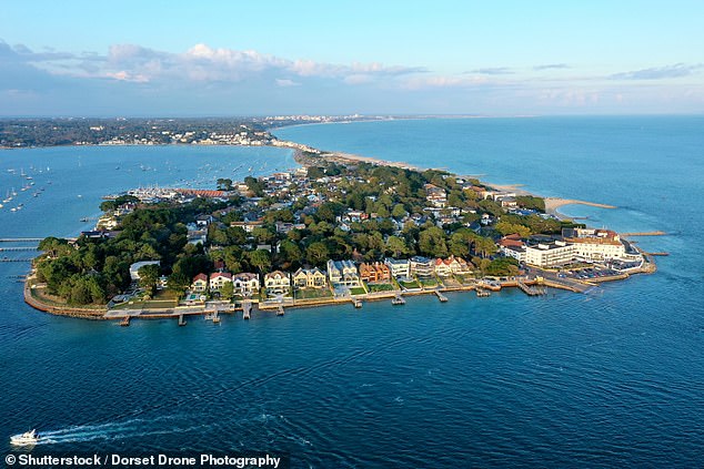 The expensive Sandbanks area in Poole, Dorset, also proved popular in 2022, with asking prices rising by 22 per cent