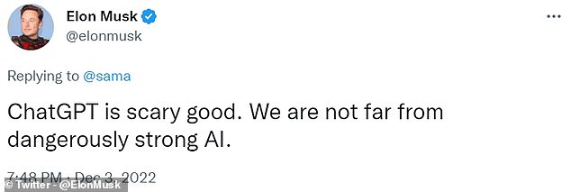 OpenAI was founded in late 2015 by Mr Musk, CEO Sam Altman, and others, who collectively pledged $1 billion (£816,000). Mr Musk resigned from the board in February 2018 but remained a donor, and has referred to its chatbot 'scary good'