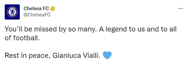 Chelsea Leads The Tributes To Former Italy Striker Gianluca Vialli