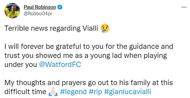 Chelsea Leads The Tributes To Former Italy Striker Gianluca Vialli