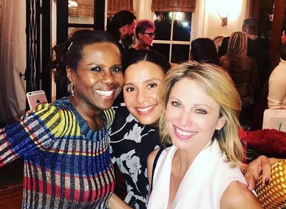 Marilee considered Amy, here with Al Roker's wife, Deborah Roberts, a close family friend.  She was overjoyed when TJ and Amy were given co-hosting jobs at GMA.