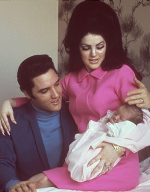 Real deal: Elvis and Priscilla are pictured in 1968 with their newborn daughter Lisa Marie