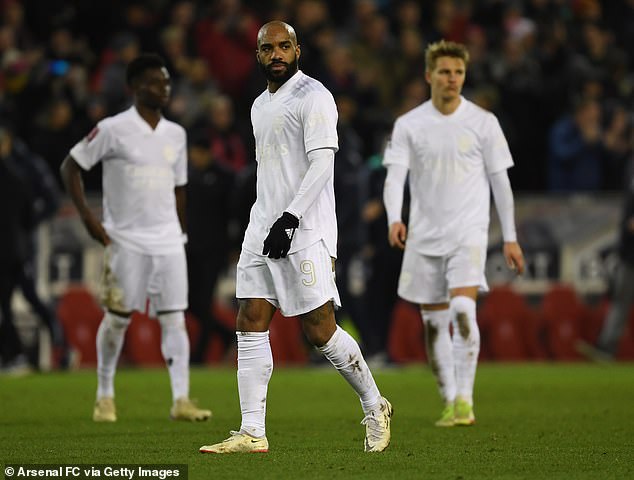 Arsenal wore the all-white kit last year at Nottingham Forest in the FA Cup third round.