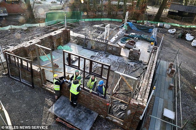 The builders painstakingly rebuilt the pub brick by brick at the National History Museum in St Fagans