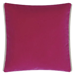 Designers Guild's magenta velvet cushion is bold on one side and softer on the other (£30)