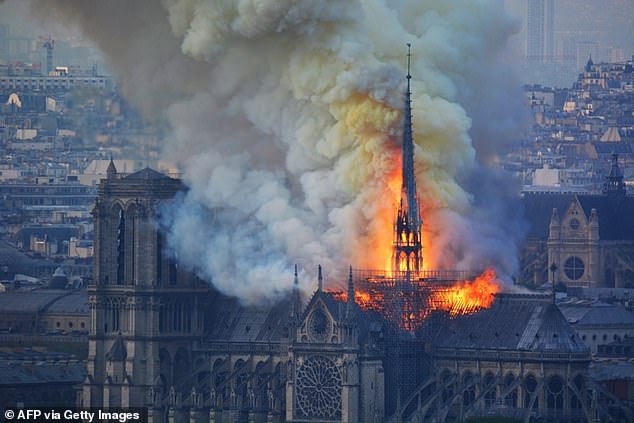 The cathedral's spire was in fact a later addition to the building, added in the 19th century to replace the original which had been weakened and bent by wind