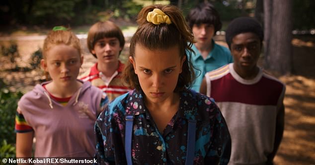 Breaking records: Wednesday became the number 1 show in 83 countries, tying the record set by Stranger Things (pictured)