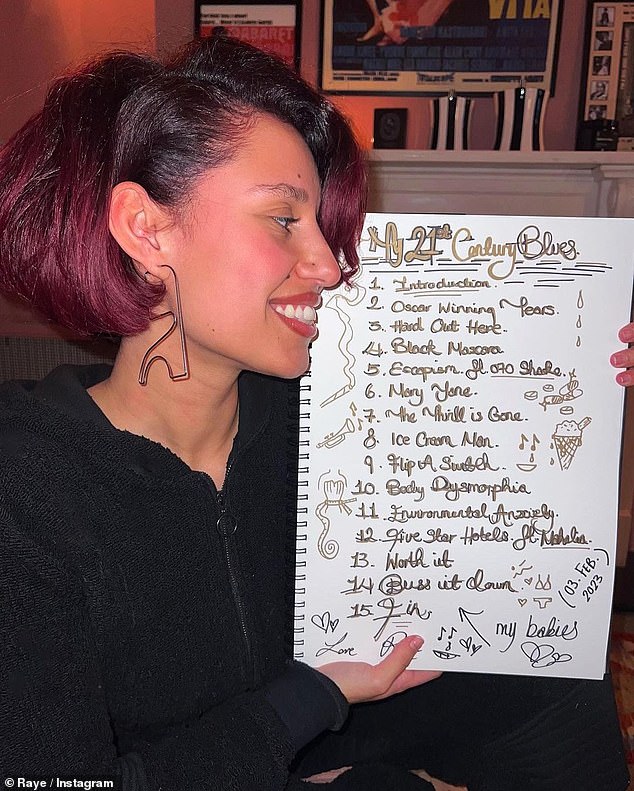 First Look: She recently shared a glimpse of the track listing for her yet-to-be-released album.