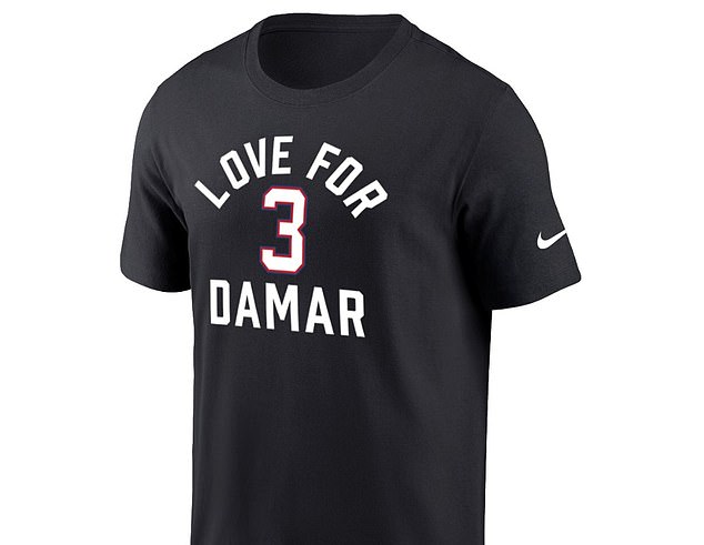 Players throughout the league will be able to wear this black Nike jersey to honor Hamlin.