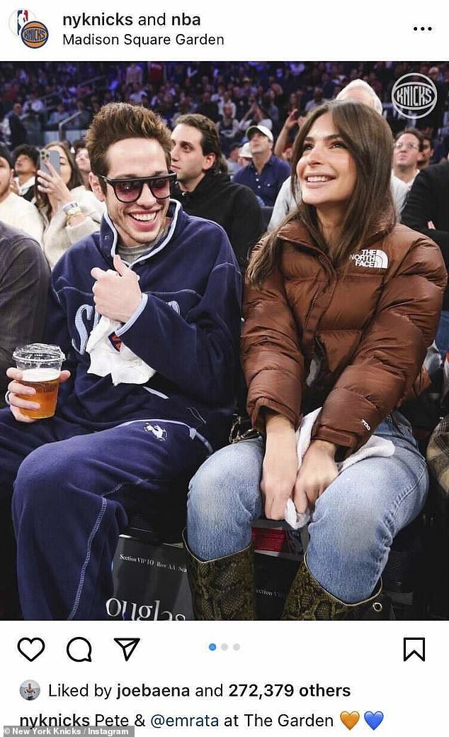 Recent fling: Emily recently began dating SNL star Pete Davidson, but a source confirmed to Page Six last month in December that the two stars were just friends.