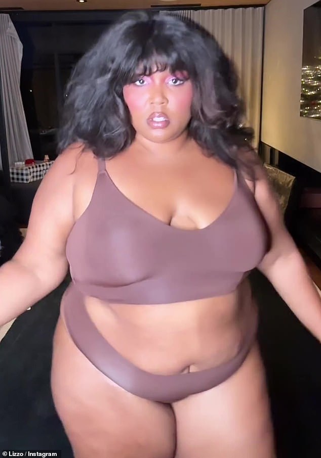 Speaking!  Lizzo has become a champion of body positivity in her music and on her social media, where he frequently posts sultry snaps of her flaunting her curvaceous body;  seen this week