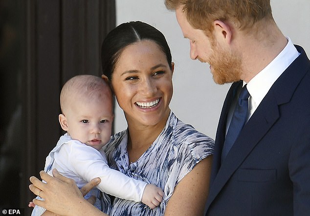 Prince Harry and Meghan Markle pictured with their son Archie in Cape Town in September 2019.