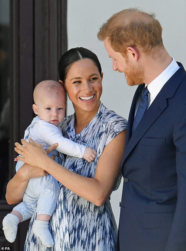 Harry and Meghan welcomed their first child Archie (pictured together in September 2019) in May 2019