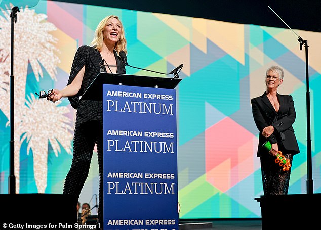 Gratitude: Cate received the Desert Palm Achievement Award for her performance in the 2022 drama, Tár