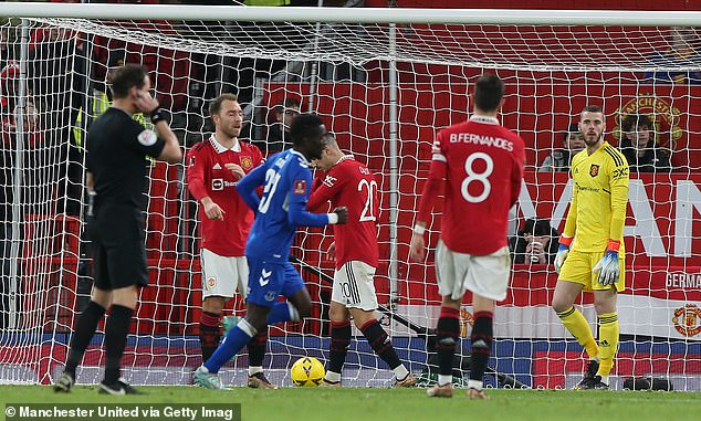 De Gea was sidelined by his teammates as United reached the fourth round of the FA Cup