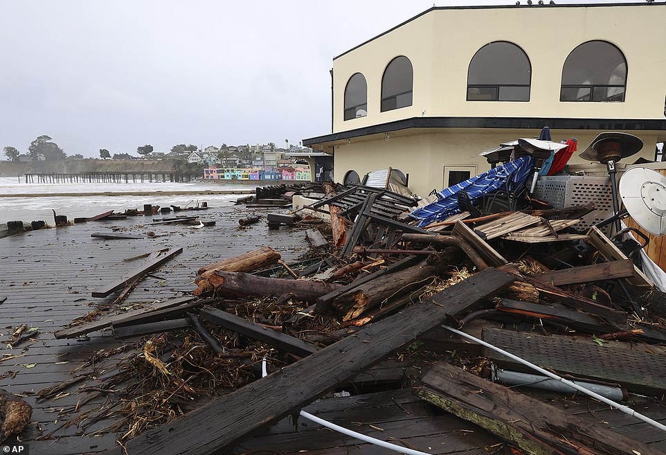 A business in Capitola was left in ruins after the storm.  State braces for another 'atmospheric river' storm this weekend