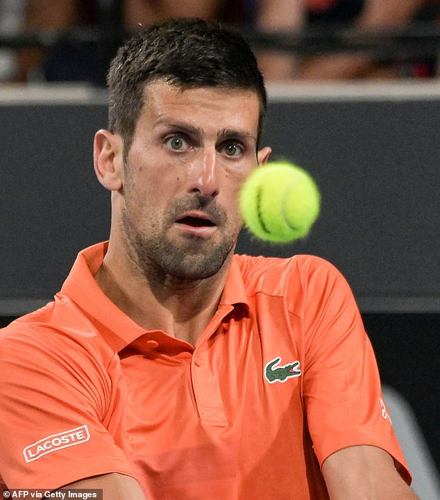 After a delay of almost 10 minutes, Djokovic rallied to beat Denis Shapovalov in straight sets.